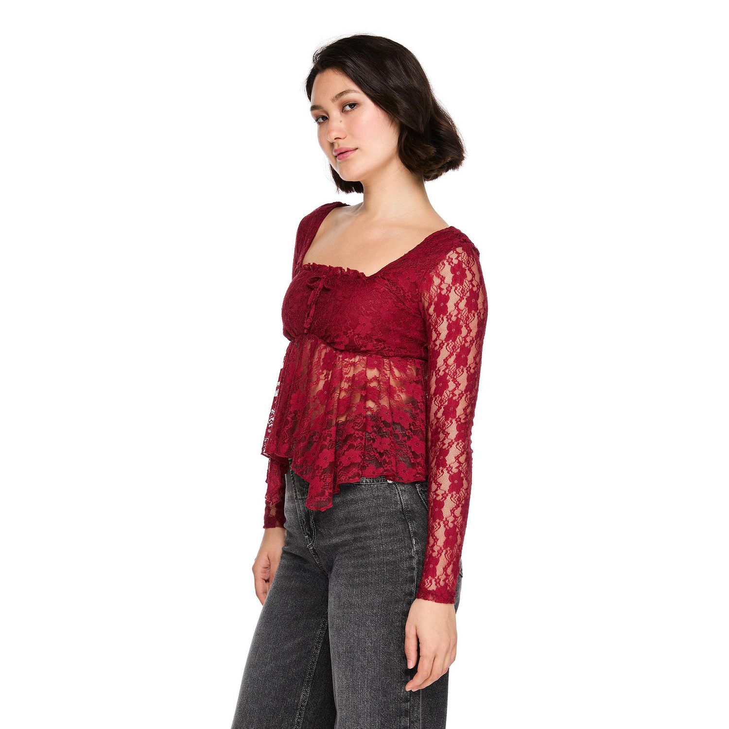 Haut en dentelle à taille empire No Boundaries pour femmes