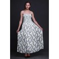 thumbnail image 2 of Bimba Feuilles de Laurier Bimba Imprimée Femme Fluide Smockée Robe à Bretelles Spaghetti-TP, 2 of 7