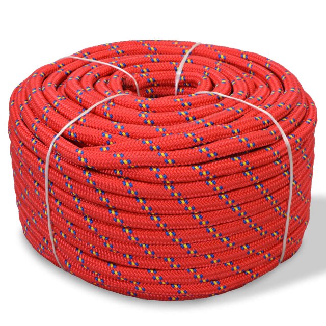 vidaXL Marine Rope Polypropylene 8 mm 100 m Red