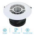 thumbnail image 3 of Unique Bargains 3 Inch Round Air Vent, Ceiling Diffuser Grill Cover ABS Louver Soffit Vent White, 3 of 5