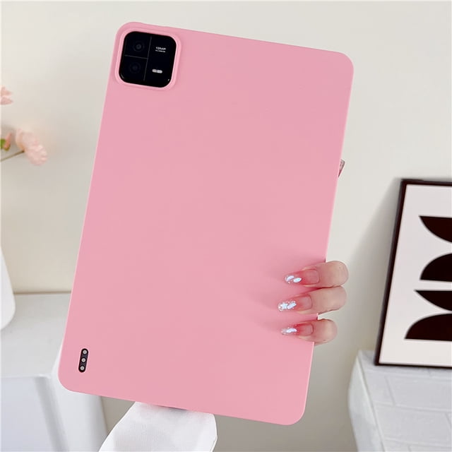 Étui en Silicone pour Tablette PC Couleur Bonbon 2024 la Plus Récente pour Xiaomi Pad 5/6 Pro Redmi Pad SE 11,0 Pouces, Étui de Protection Rose Xiaomi Pad 5