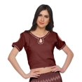 thumbnail image 3 of Moomaya Printed Two Piece Flared Skirt And Crop Top Rayon Ethnic Set For Girls, 3 of 6
