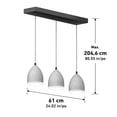 thumbnail image 3 of Artika Bergen Linear 3-Light Concrete Pendant Light Fixture 5CCT, 3 of 10