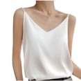 thumbnail image 1 of Timegard Womens Camisole Tops Spaghetti Strap V Neck Sleeveless Tank Tops Solid Color Comfy Shirts, 1 of 4