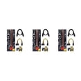 thumbnail image 2 of tredstone 5x USB 3 Riser Board VER009S GOLD PCI-E 1x to 16x Powered 60cm PCIe Extender Red Slot+Black Wire 3Set, 2 of 6