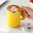 thumbnail image 1 of Tasse à Café de Voyage, Gobelet à Café Portable Réutilisable, Tasse Bouteille Isolée sous Vide, Tasse à Café Isolée avec Poignée et Couvercle, Tasse à Café Thermique sous Vide à Double Paroi en Acier Inoxydable, Tasse à Café de Voyage, 1 of 9