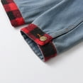 thumbnail image 4 of MeetoTime Veste en Jean pour Bébé, Décontractée, à Carreaux, Manches Longues, Printemps Automne, pour Garçons et Filles, 4 of 7