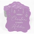 thumbnail image 2 of Inkdotpot Real Silver Foil Merry Christmas & Happy Text Tags Favor Bracket Shape Hang Pack Of 50 Paper Tags, 2 of 7