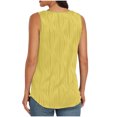 thumbnail image 4 of AherBiu Débardeurs pour Femmes Été Sans Manches Coupe Ample Col Rond Chandails Tendance à Rayures Ondulées Fluides Débardeurs, 4 of 9
