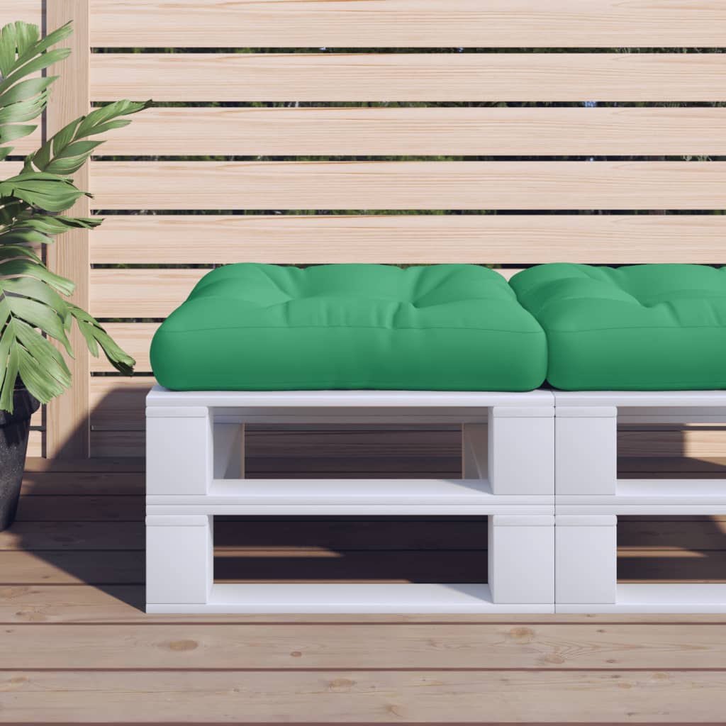 vidaXL Coussin de Palette Vert 58x58x10 cm Tissu
