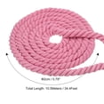thumbnail image 2 of Unique Bargains 34 Feet Tug of War Rope for Adults Teen 3-Strand Natural Twisted Cotton Rope with Flag Pink, 2 of 7