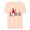 thumbnail image 4 of Meichang T-Shirt de la Saint-Valentin pour Femmes, Imprimé Cœur Mignon, Manches Courtes, Col Rond, Coupe Ample, 4 of 6