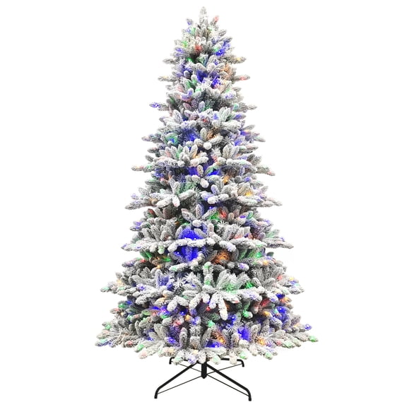 Holiday Time Sapin de Noël Deerfield en épicéa enneigé  de 2,74 m, vert