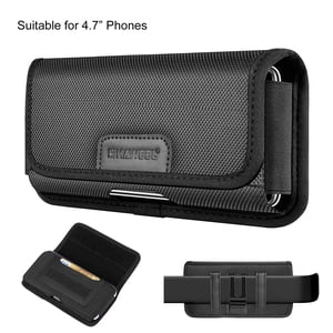 HAWEEL Multifonctionnel Cell Phone Pouch Étanche à la ceinture en nylon Housse avec carte Fente Mobile Mobile Phone Waist Bag Compatible avec la plupart des smartphones