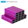 thumbnail image 3 of Unique Bargains Staples for Stapler, 4 Pack(1000Pcs Staples Per Pack) 26/6 Standard 1/4 Inch Length Staples Jam Free Rose Red, 3 of 7