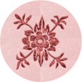 thumbnail image 1 of Ahgly Company Machine Washable Indoor Round Transitional Light Rose Pink Area Rugs, 3' Round, 1 of 7