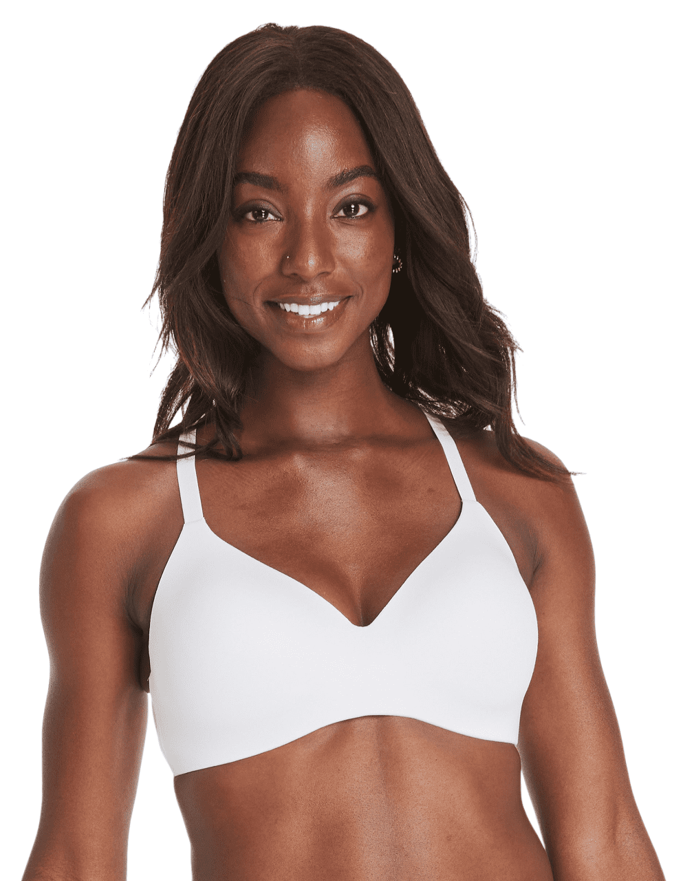 Hanes Womens Concealing Petals Wireless Bra with Convertible Straps, 3XL, White