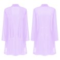 thumbnail image 3 of Oyolan Gilets Kimono pour Femmes en Mousseline Transparente, Cache-Maillots Décontractés Amples, Boléro Ouvert à l'Avant, Manteau Lavande G, 3 of 5