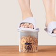 thumbnail image 3 of Oleegame 1PC Produce Storage Round Plastic Sealed Jar Storage Jar Kitchen Multigrain Storage Box, 3 of 6