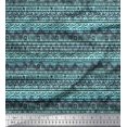 thumbnail image 1 of Soimoi Velvet Fabric Geometric African Printed Craft Fabric by the Yard 58 Inch Wide, 1 of 3