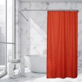 thumbnail image 2 of Rideau de Douche Orange Extra Long en Polyester à 12 Anneaux 79 Pouces L x 71 Pouces L, 2 of 5