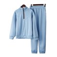 thumbnail image 3 of Innerwin Tracksuit Set Long Sleeve Womens Lounge Sets Exercise Solid Warm Two Piece Outfit Bright Blue M, 3 of 9