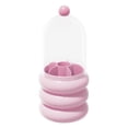 thumbnail image 1 of 360- Rotating Vanity Organizer Clear Cosmetic Storage Makeup Brush Holder Stylish Bathroom Countertop Display, 1 of 6