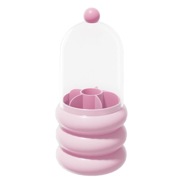 360- Rotating Vanity Organizer Clear Cosmetic Storage Makeup Brush Holder Stylish Bathroom Countertop Display