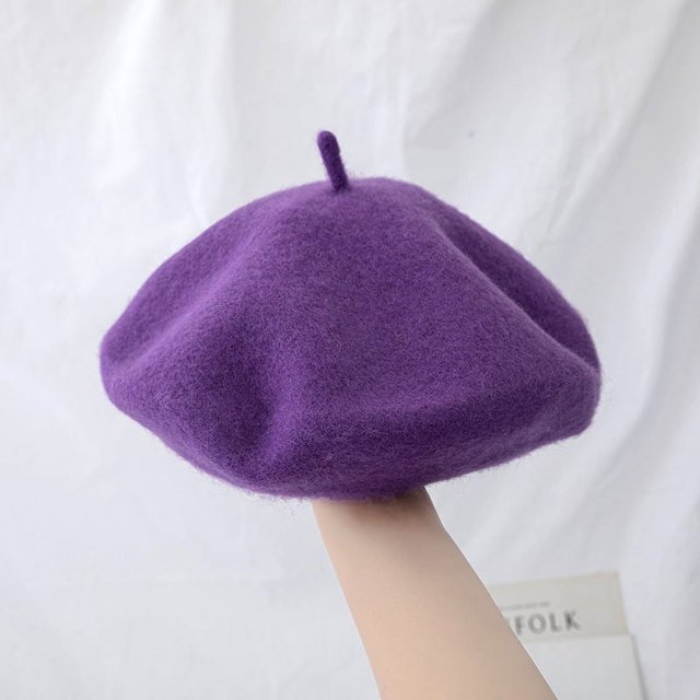 LinYooLi Ishihara Rimi Hat Vintage British Wool Beret Thick Japanese Painter Hat Korean Version Versatile Pumpkin Hat Girl