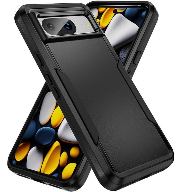Google Pixel 8 Étui Rigide, Étui Blindé en Caoutchouc Robuste à Double Couche Conçu pour les Téléphones for Google. les Caractéristiques Incluent une Étui Arrière en PC Solide et un Pare-Chocs en TPU Souple pour une protection Antichoc, 4 Coins Coussinés Anti-Chute, et des Bords Surélevés Autour de l'Écran et de l'Objectif de l'Appareil Photo pour une protection contre les Chutes. des Découpes Précises et des Boutons Tactiles Assurent un Accès Facile à Toutes les Fonctions.