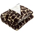 thumbnail image 1 of Posh Living Maia 50" x 60" Giraffe Faux Fur Fabric Throw in Multi-Color, 1 of 7
