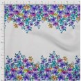 thumbnail image 2 of oneOone Georgette Viscose Fabric Leaves & Flower Panel Print Fabric BTY 42 Inch Wide, 2 of 3