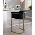 thumbnail image 4 of Meridian Furniture Donatella Black Velvet Stool, 4 of 5