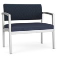 thumbnail image 1 of Lenox Chaise Bariatrique d'Attente de Réception en Acier / Acier Argenté / Bleu / Bleu, 1 of 5