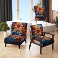 thumbnail image 1 of Designart "VORTEX Kaleidoscope I" Gold Abstract Upholstered Accent Chair - Modern Arm Chair For Bedroom, 1 of 7