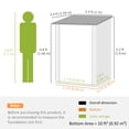 thumbnail image 3 of Outsunny Remise de Jardin Adossée 3,3 Pi x 3,4 Pi avec Porte Verrouillable, Brun, 3 of 10