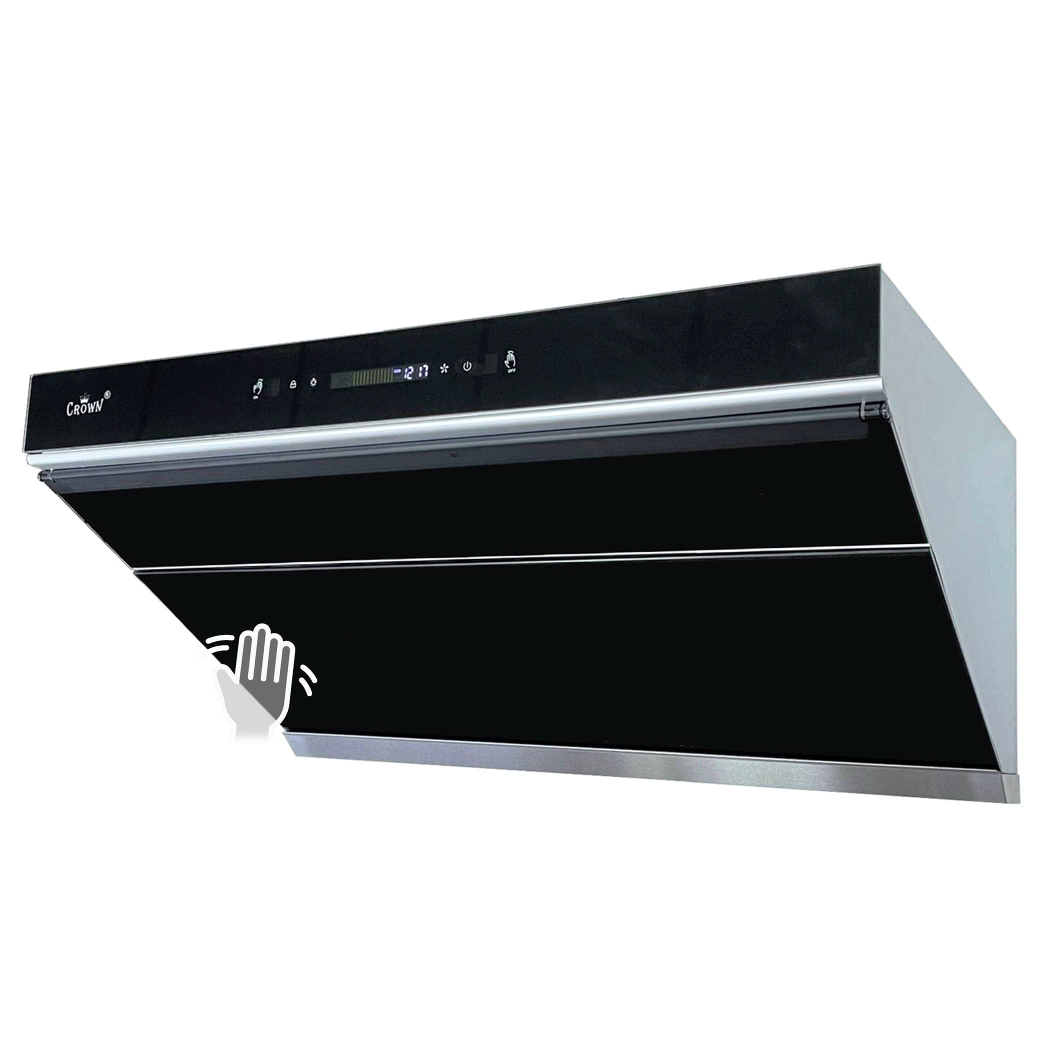 CROWN 30'' Under Mount Range Hood - 1000 CFM Powerful Ventilation - Sensor Activated Stainless Steel Hood - Energy Efficient LED Lights & Dishwasher Safe Baffle Filters | PRO-FT08