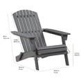 thumbnail image 4 of Chaise Adirondack pliable en acacia gris, 4 of 8