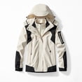 thumbnail image 1 of LSLJS Women's Sprinting Suit Removable Three In One Or Two Piece Outdoor Ski Riding Suit Hooded Warm Coat( White, L), 1 of 3