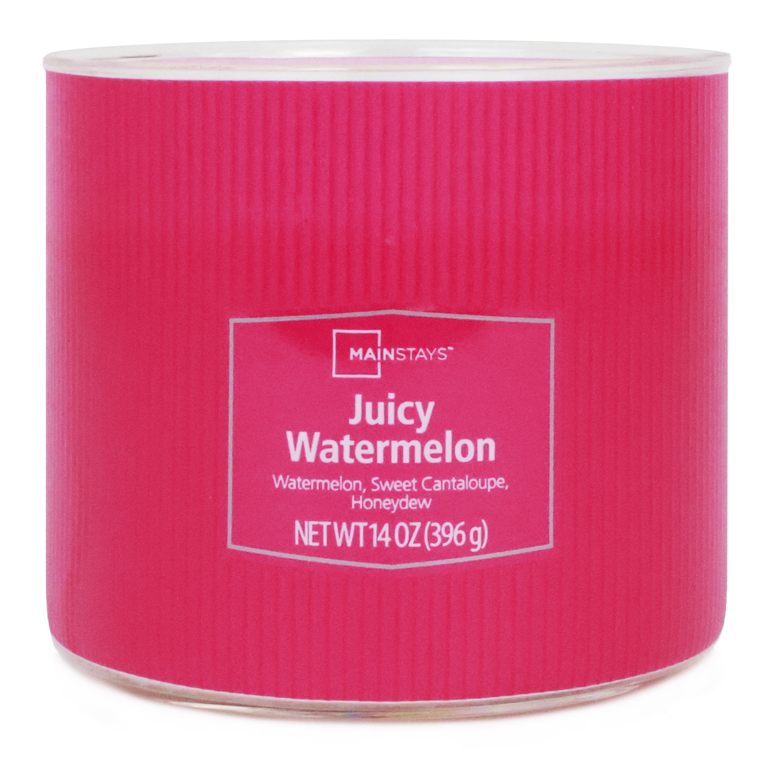 Bougie parfumée Mainstays à 3 mèches, enveloppée texturée à la pastèque juteuse, 14 oz