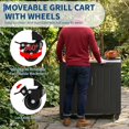 thumbnail image 4 of Outdoor BBQ Prep Table w/Storage Cabinet, Stainless Steel Grill Cart, Heavy Duty Kitchen Work Table for Patio, Lawn, Pizza Oven, Griddle, 4 of 9