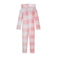 thumbnail image 4 of Combinaison à Manches Longues pour Filles, Combinaison à Capuche à Carreaux à Manches Longues, Tenue de Nuit Décontractée d'Hiver avec Chaleur, Rouge, Manches Longues, 4 of 6