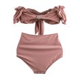 thumbnail image 4 of Maillot de Bain Deux Pièces Taille Haute Sexy Multicolore pour Femmes, 4 of 9