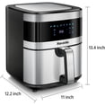 thumbnail image 3 of Savania 5.8 Quart Air Fryer, Digital Touch Screen, Black - Non-stick Basket, Shake Reminder Function, 3 of 7