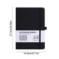 thumbnail image 3 of SIYTUAU Black Hardcover Notebook 8.5X5.7X0.4In With Inner Pockets 80G Thick Paper 200 Pages Writing Journal For School Office College Ruled Diary Black, 3 of 6