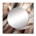 thumbnail image 2 of Designart "Ros茅 Gold Essence Embracing Lines I" Abstract Marble Square Mirror Wall Decor Modern - Large Gold Square Bathroom Mirror - Square Printed Wall Mirror Art, 2 of 5