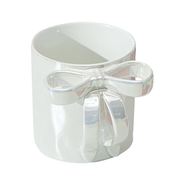 Charming Ribbon Cup Hand Pinched Bow Coffee Cup Bow Cup