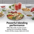 thumbnail image 3 of Hamilton Beach Multi Blend Système de cuisine mélangeur et robot culinaire, pichet 48 oz, bol hachoir 3 tasses, 700 watts, chrome, 53520JC, 3 of 8