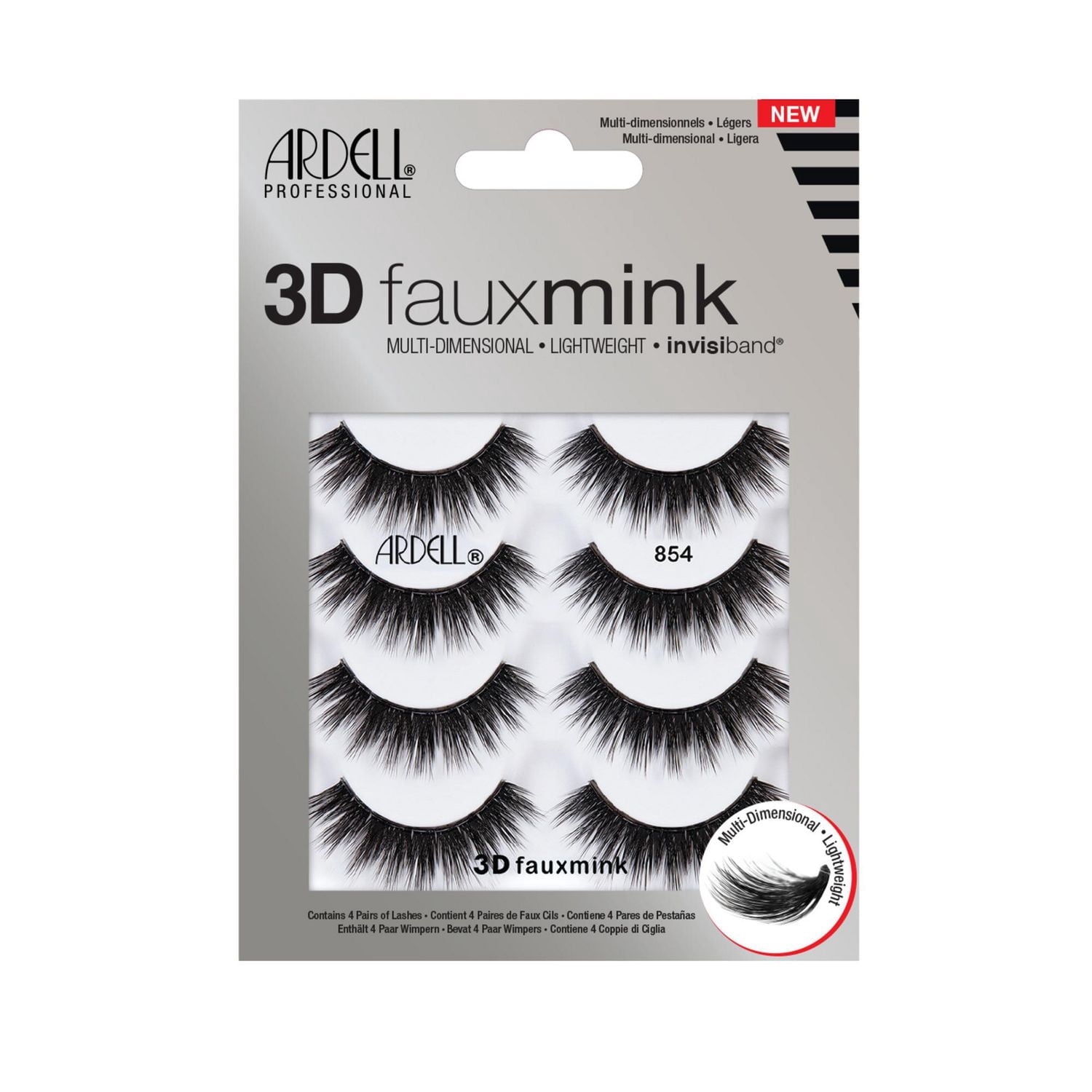 Ardell Multipack 3D Faux Mink 854 - 4 Pairs