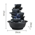thumbnail image 3 of Tabletop Water Fountain Waterfall Landscape Relaxing Living Room Table Decor E, 3 of 7